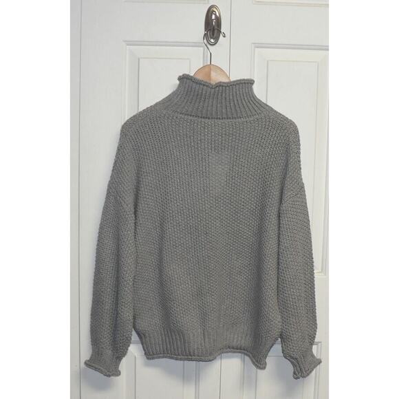 BB Dakota by Steve Madden Womens Chunky Knit Turtleneck Sweater in Grey SM $89 - Picture 6 of 6